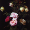 Lumière de roses 100×70 cm