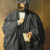 Portrait de Rottweiler en avocat 90 x 70 cm